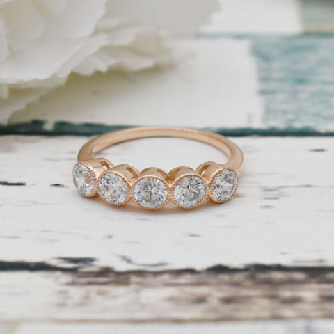 14 KT ROSE GOLD STACKABLE RING/ WEDDING BAND