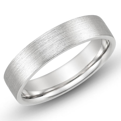 18k Solid Yellow/White/Rose Gold Classic Wedding Band Flat Matte Finish 4 MM