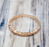 DELICATE HEART STACKABLE RING| DIAMOND| CUBIC ZIRCONIA| 14K ROSE GOLD| WEDDING BAND| ENGAGEMENT RING| GIFT FOR HER| APRIL BIRTHSTONE