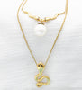 Magnificent Double layered snake| Freshwater pearl necklace| 10k|14k|18k Solid yellow gold|