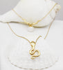 Magnificent Double layered snake| Freshwater pearl necklace| 10k|14k|18k Solid yellow gold|