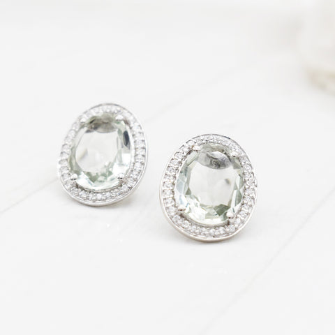 GREEN AMETHYST EARRINGS