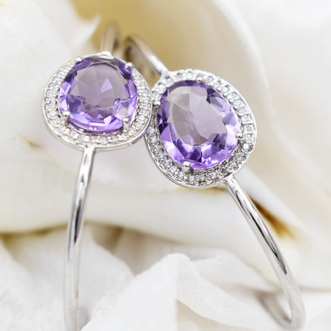 AMETHYST SILVER EARRINGS