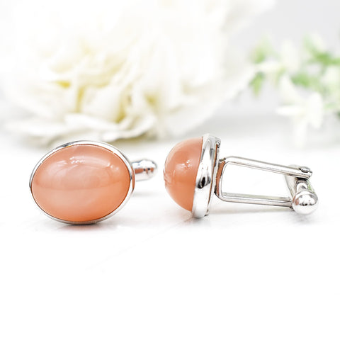 CHARMING MOON STONE CUFFLINKS