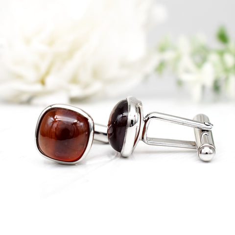 AMAZING HESSONITE CUFFLINKS