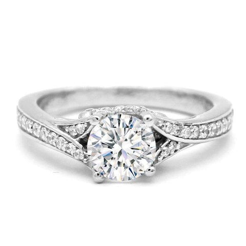 Diamond Simulated Engagement & Wedding Ring