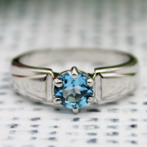 Blue Topaz 925 Sterling Silver Ring