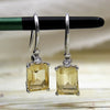 5 TCW Natural Emerald Cut Citrine Dangle Drop Fine Earrings