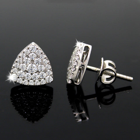 Trillion Fine Stud Swarovski Diamond Earrings