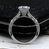 1.00 CT Diamond Solitaire Accents Milgrain Good Quality 14k White Gold Ring