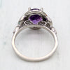 Natural Amethyst Oval Halo Engagement Ring