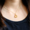 Natural Citrine Pendant 18k Solid Yellow Gold