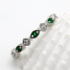 Natural Emerald Stackable Eternity Band