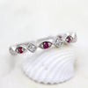 Natural Ruby Stackable Eternity Band