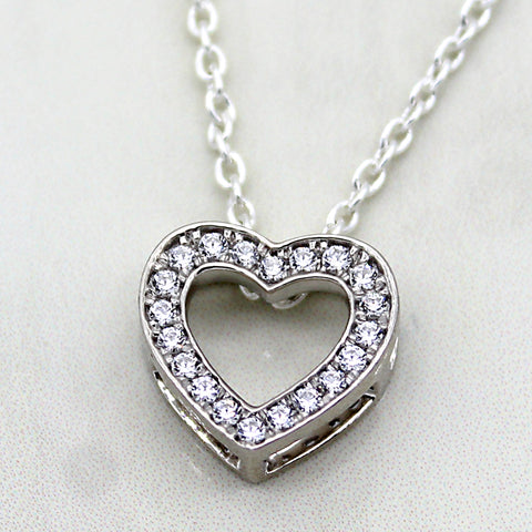 Heart Simulated Diamond Minimalist Pendant