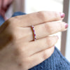 Rectangular Ruby Stackable Eternity Band