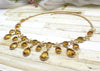 Natural Citrine Grandeur Shinning 18kt Yellow Gold Diamond Necklace