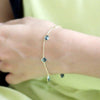 Natural London Blue Topaz Multi Shape Fine Charm Bracelet