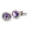 Unique Amethyst Men's Fine Cufflink