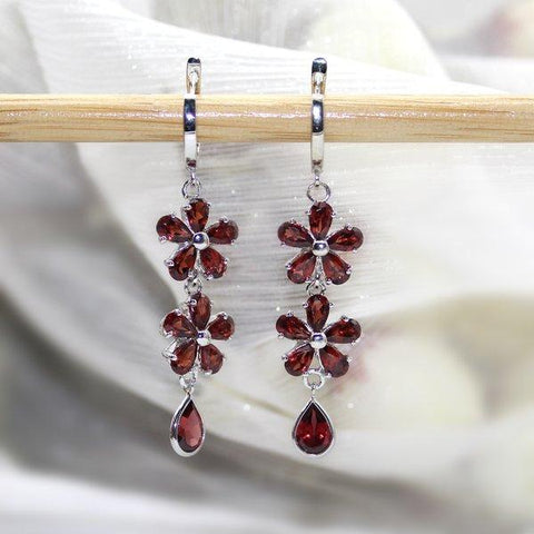 Garnet Dangling Earrings