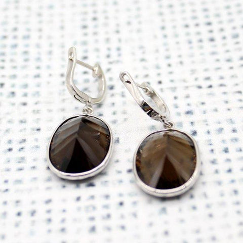 Smoky Quartz Drop Earrings
