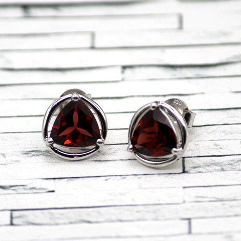 Garnet Stud Earrings