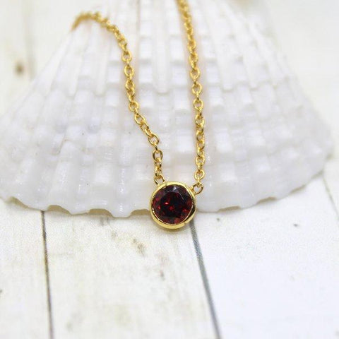 Red Garnet Delicate Pendant