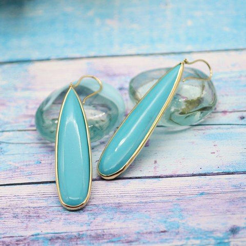 Turquoise 18KT Gold Earrings