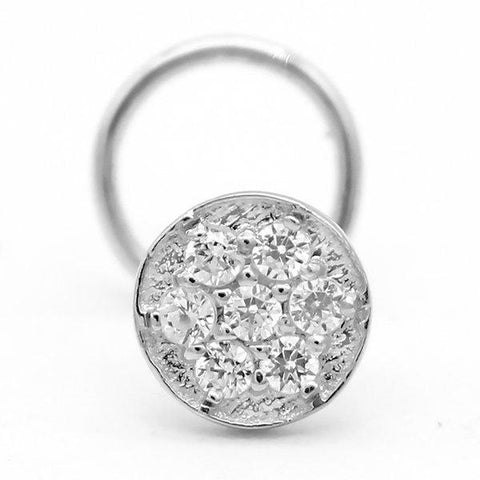 Cubic Zirconia Round Nose Stud