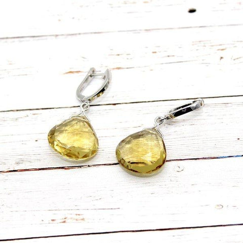 Yellow Citrine Drop Earrings