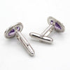 Unique Amethyst Men's Fine Cufflink