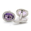 Unique Amethyst Men's Fine Cufflink