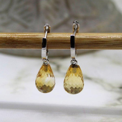 Natural Citrine Drop Earrings