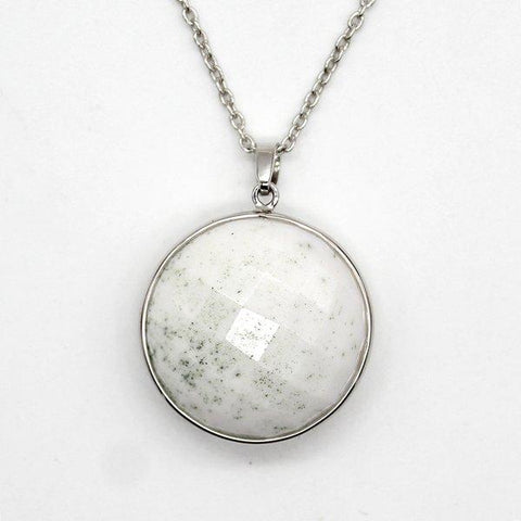 White Chalcedony Fine Pendant