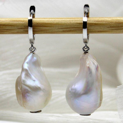 Baroque Pearl Dangle Drop Fine Earrings