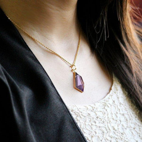 Unique Cut Amethyst pendant