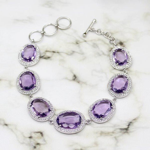 Amethyst Halo bracelet