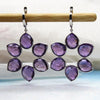 Amethyst Flower Dangling Earrings