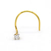 Tiny Sparkle DIAMOND Nose Pin 18k Yellow Gold 0.01 / 0.02 / 0.03 CT VVS F-G