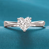 GIA Certified 1 CT H/I Color VS2 Excellent Cut Heart Shape Diamond Ring 18K