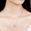 Beautiful Classic Halo Diamond Pendant Necklace