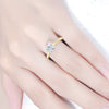 GIA Certified 1CT EX EX EX Princess Cut Diamond Ring I Color 14k Yellow Gold SI1
