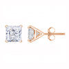 Princess Cut Stud Earrings VVS FG Color IGI Certified Brilliant Shine 0.30 CT