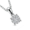 Beautiful Classic Halo Diamond Pendant Necklace