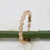 STUNNING DIAMOND CZ| 14K SOLID ROSE GOLD STACKABLE RING| WEDDING BAND| ENGAGEMENT RING| APRIL BIRTHSTONE| DELICATE EVERYDAY JEWELLERY