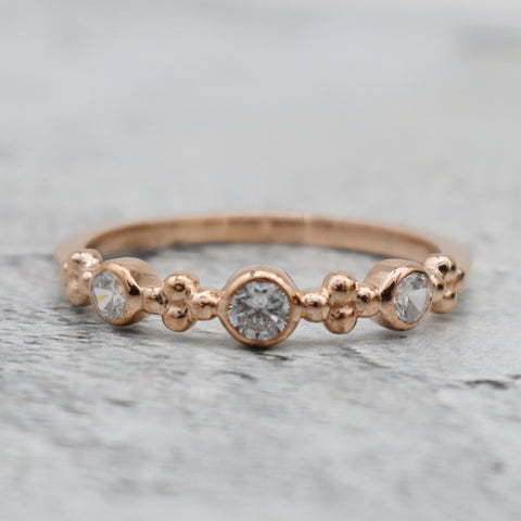 STUNNING STACKABLE RING 1.25 CT| REAL DIAMOND| ANNIVERSARY RING| 14K SOLID ROSE GOLD| DESIGNER BAND| WEDDING BAND| ENGAGEMENT RING