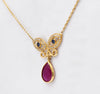 Gorgeous Natural Ruby Evil Eye Necklace