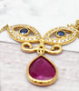 Layered Ruby & Diamond Chain|Evil Eye Sapphire|