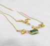 Exquisite Genuine Emerald| Diamond| White sapphire Necklace| Double layered Necklace|