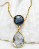 Exquisite Double layered London Sky Blue topaz necklace|